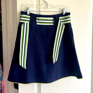 Lilly Pulitzer Navy Linen Skirt Size 4 EUC